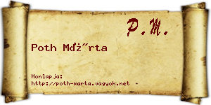 Poth Márta névjegykártya