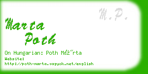 marta poth business card